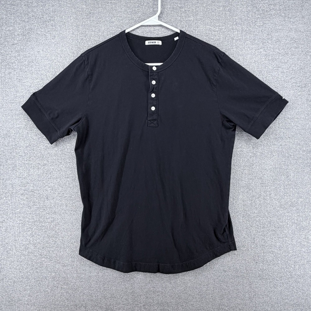 Buck Mason Henley T Shirt Men Size Medium Black Casual